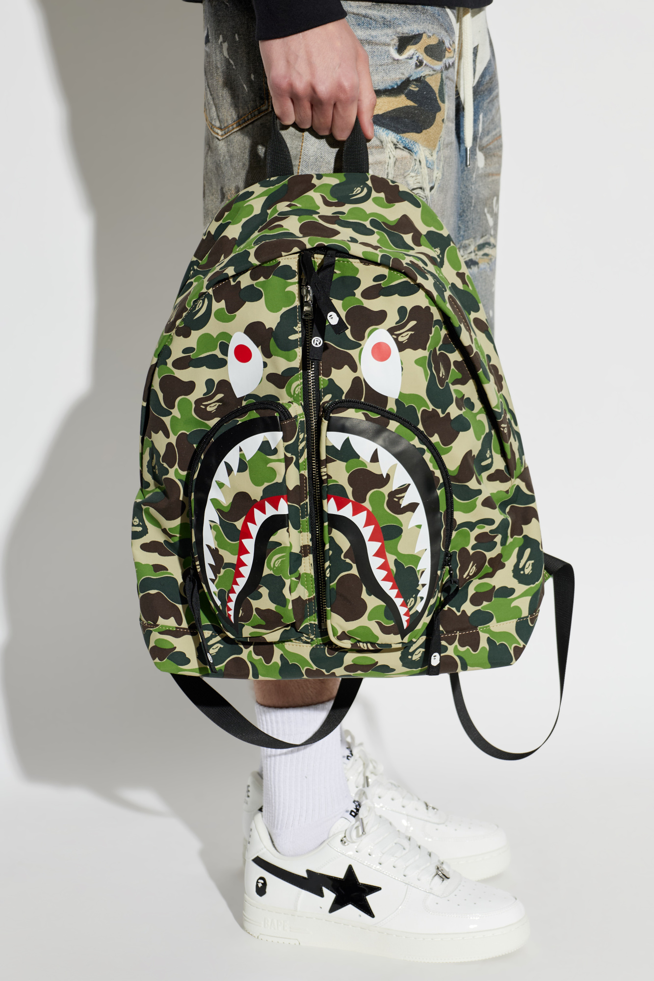 A BATHING APE® Backpack with camo motif | Men's | Vitkac
